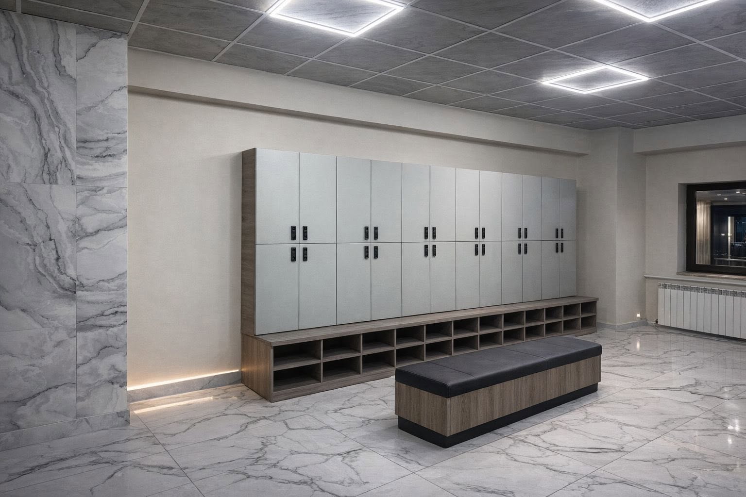 Zona Vestiare la Central Fitness Călărași